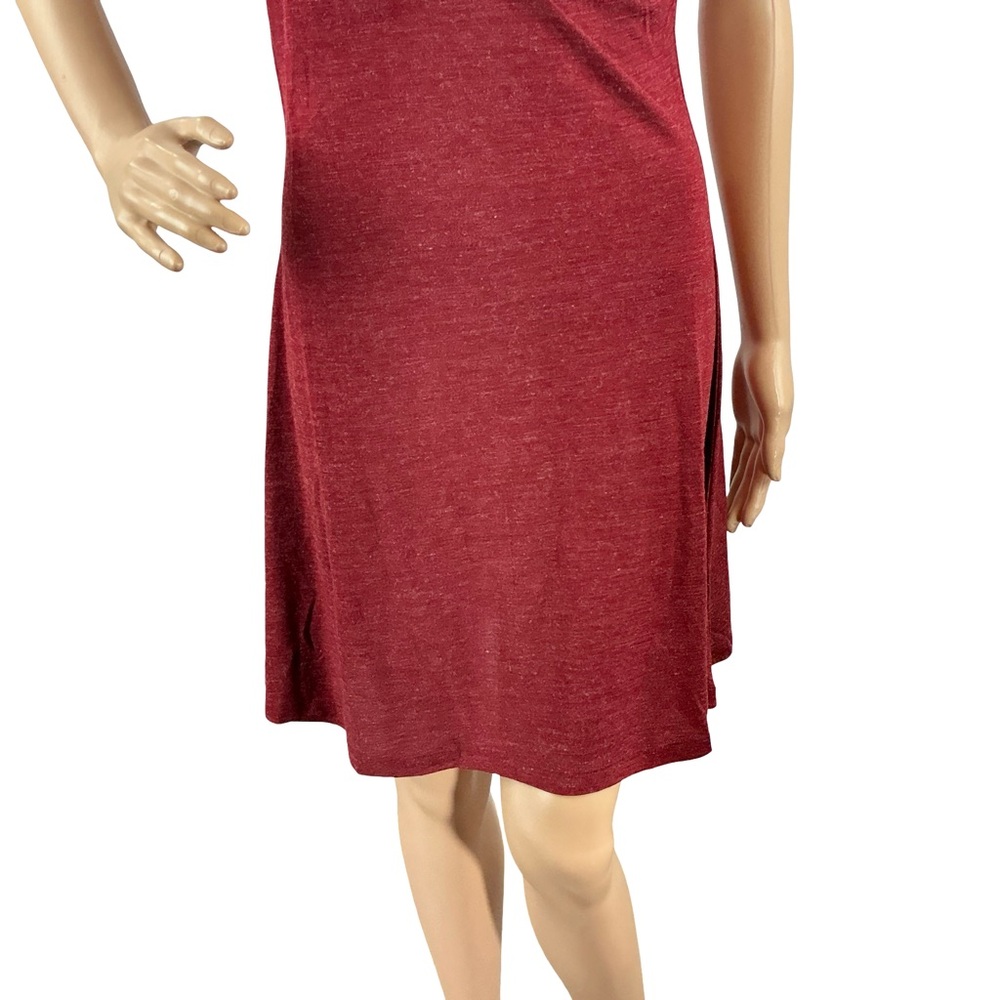 prAna Nadia Faux Wrap Wool Blend Dress Heathered Red Size XS - Picture 3 of 7